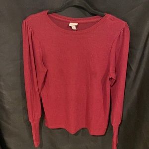 Cranberry red lightweight sweater